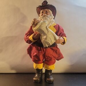Clothtique Santa Claus Figurine with Baby